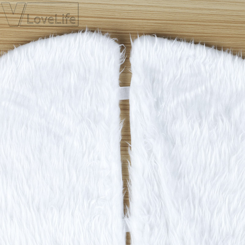 1PC Witte Kerstboom Rok Tapijt Mat Schorten Bont Decoraties Voor Huis Natal Boom Rokken Jaar Decoratie jaar