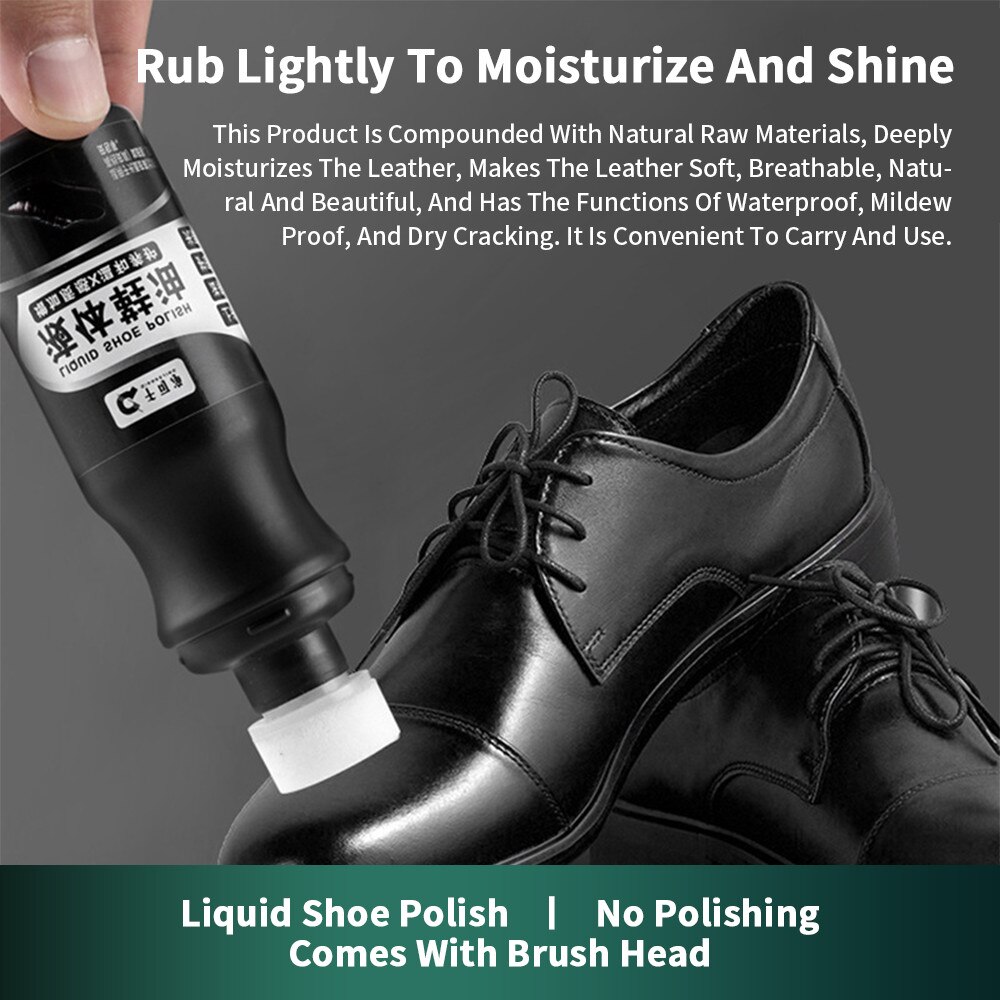 Leather Shoes Clening Liquid Shoe Polish Leather Maintenance Oil Polisher Cleaning Tool for Shoe Refurbished Changing Care Agent