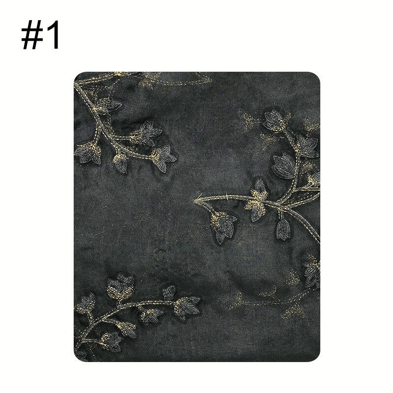 Dianruo nyeste kvinder sommer tyndt åndbart tørklæde solid broderet tørklæde blød chiffon hijab damer wrap sjal tørklæde  r164: Sort