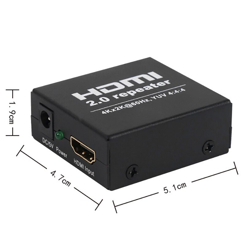 4k x 2k 2.0 hdmi repetidor hdmi extensor 4k 60hz 4:4:4 hdmi cabo adaptador amplificador de sinal impulsionador sobre o sinal hdtv até 25m