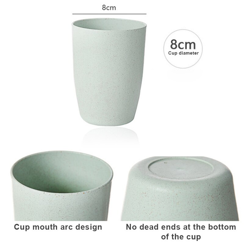 400ml hvete halm kopp multifunksjonell kaffe plast kopp drikke kopper gjenbrukbare børste kopper und