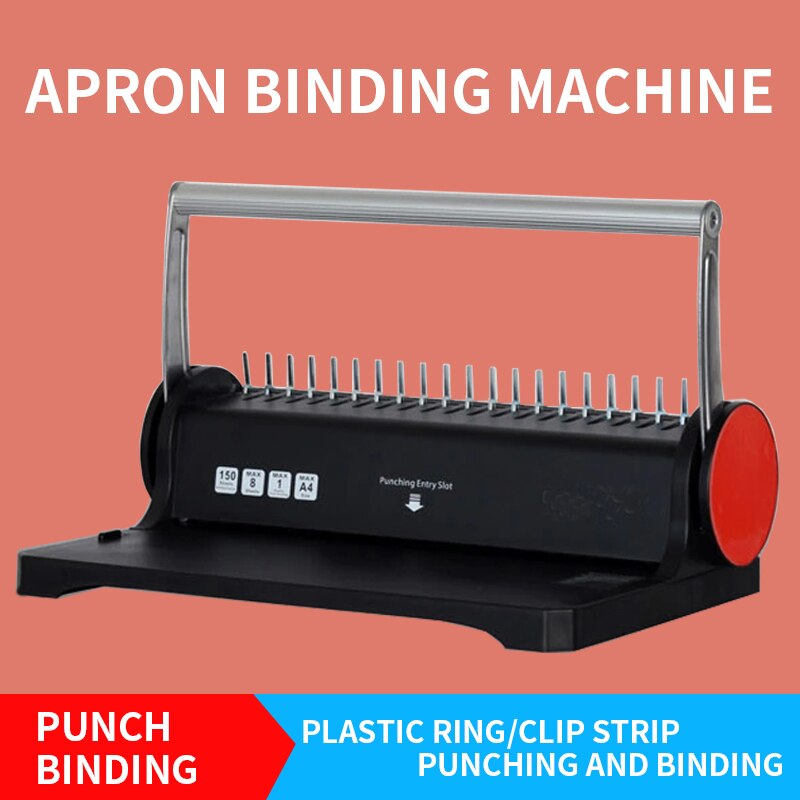 A4 apron clip strip binding machine puncher 21-hole punching machine contract binding square hole round hole comb apron clip