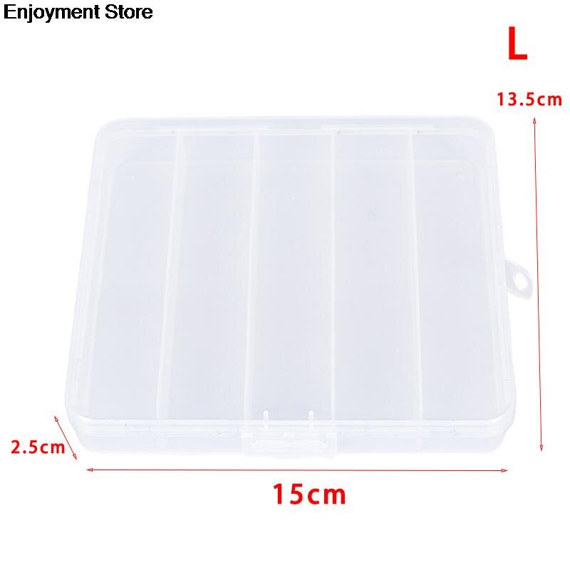 Fishing Tackle Box Bait Lure Hooks Storage Case Fishing Tool Tackle Sorting Box 5 Grid Transparent Connector Collection Tools