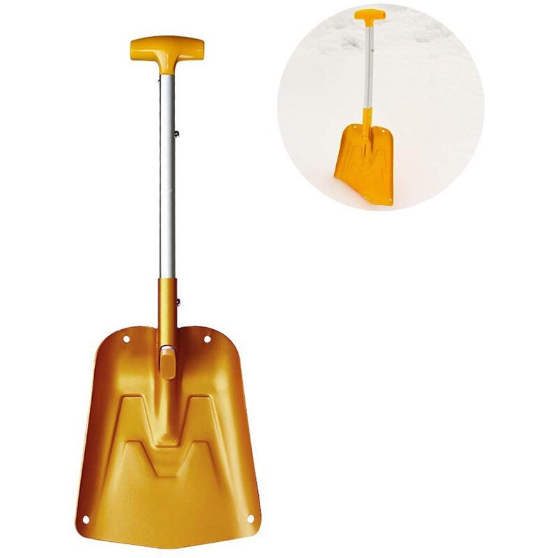 Pala de nieve Plegable ligera, pala de emergencia de aluminio ajustable portátil, pala de invierno telescópica plegable para coche, C