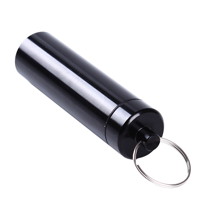 Criativo liga de alumínio metal ferramenta de limpeza dentes portátil conjunto tubo de armazenamento palito com suporte palito para cuidados orais: Black