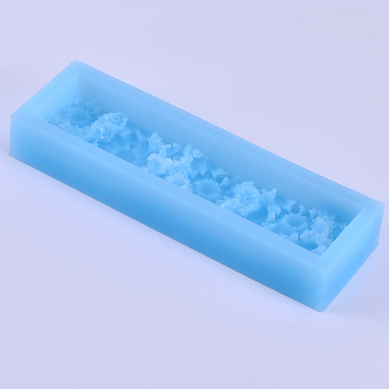 Nicole Bloem Patroon Brood Zeep Siliconen Mal Platte Rechthoek Handgemaakte Craft Mould