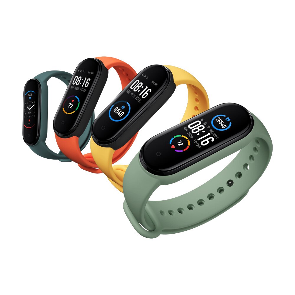 Xiaomi-Pulsera deportiva inteligente Mi Band 5 para mujer, monitor de salud, estándar o NFC, control de estrés, ritmo cardíaco, del sueño, contador de pasos, para deporte fitness y natación, incluye alarma