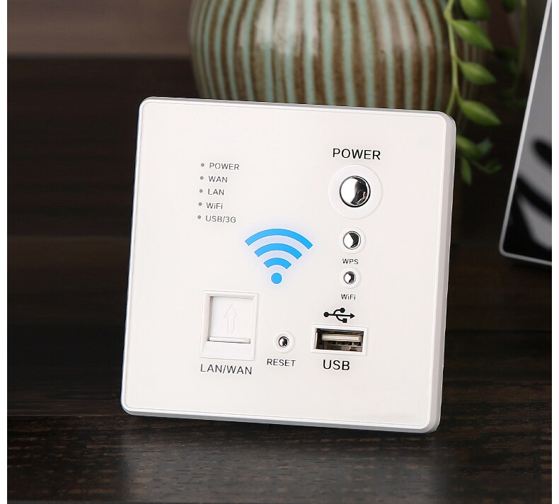 KAMANNI Wall router Wireless WIFI Router Whole Home Dual Band 2.4G Gigabit WiFi Built-in Antennas Wifi Router with USB