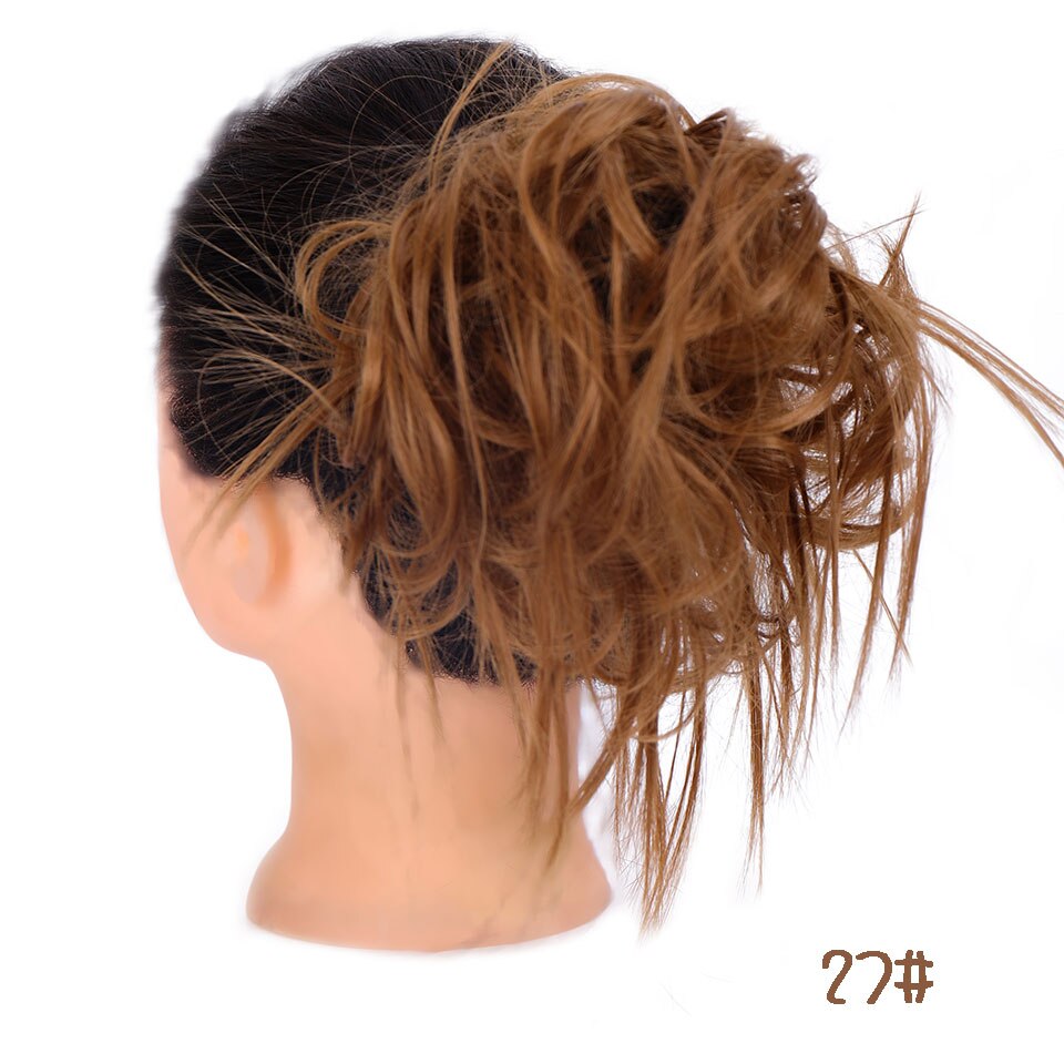 Shangke Synthetische Rommelig Chignons Messy Bun Paardenstaarten Weerstand Chouchou Wrap Haar Touw Rubber Band Hair Extensions Voor Vrouwen: Q17-27