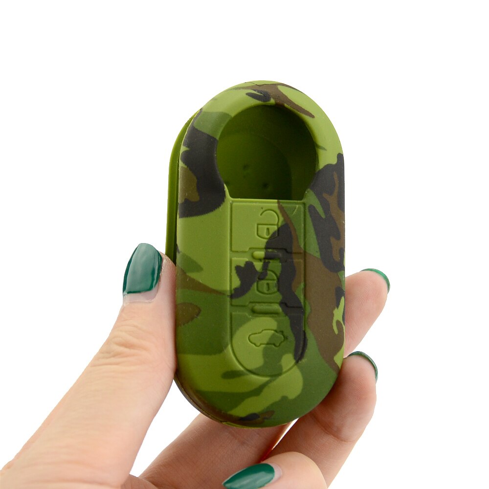 Autosleutel Case Cover Voor Fiat 500 Panda Grande Punto Bravo Stilo 500x Abarth Ducato Doblo Peugeot Flip 3 Knop siliconen Sleutelhanger