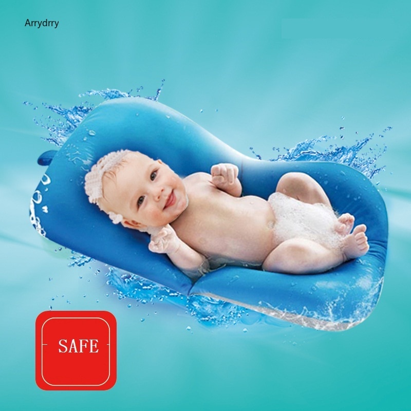 Babybadekar sikkerhedsmåtte blød, fikserbar pudesæde, praktisk skridsikker støttepude til spædbarn, åndbart materiale behageligt sæde