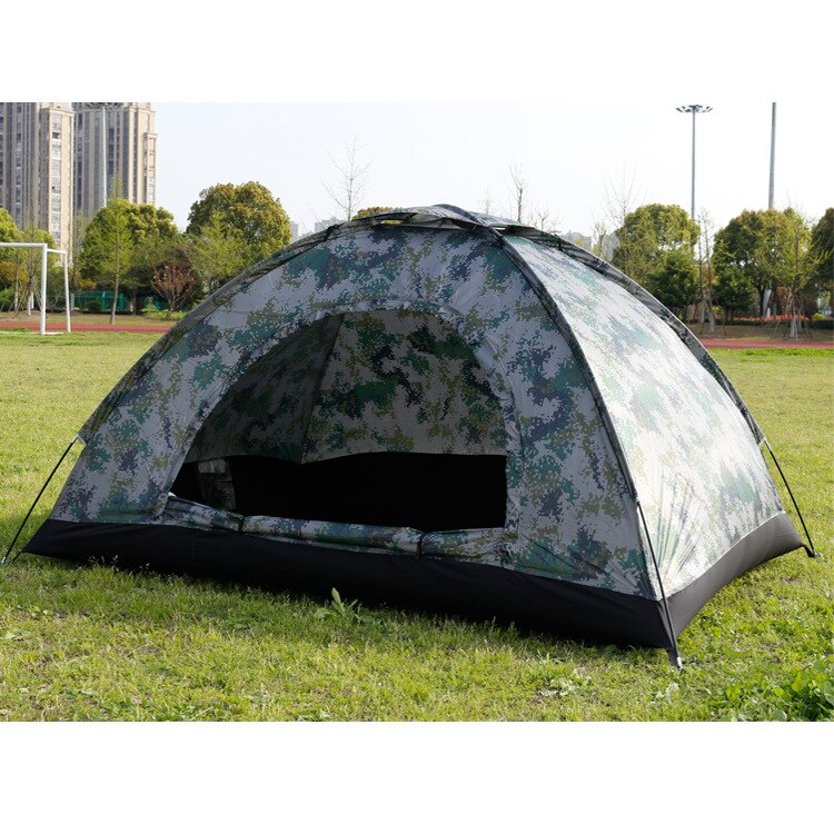 Udendørs manuelt telt fire person dobbelt enkelt person camouflage strand camping camping troppetelt: Digital 3p