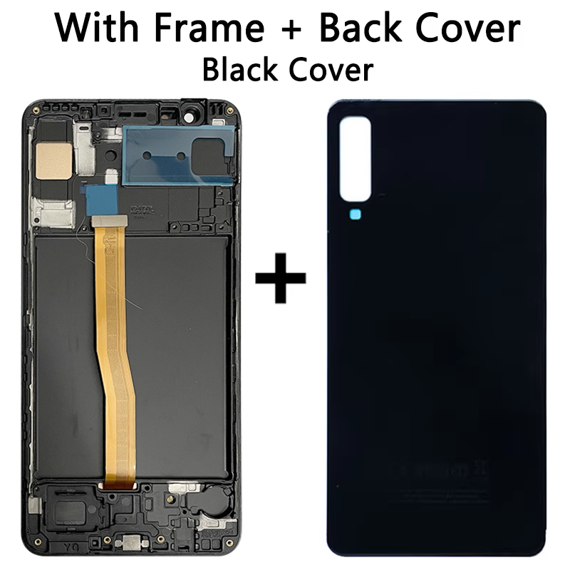 6.0 For Samsung A7 A750 LCD A750F A750FN Display With Frame Touch Screen Digitizer Replacement Parts: NAVY