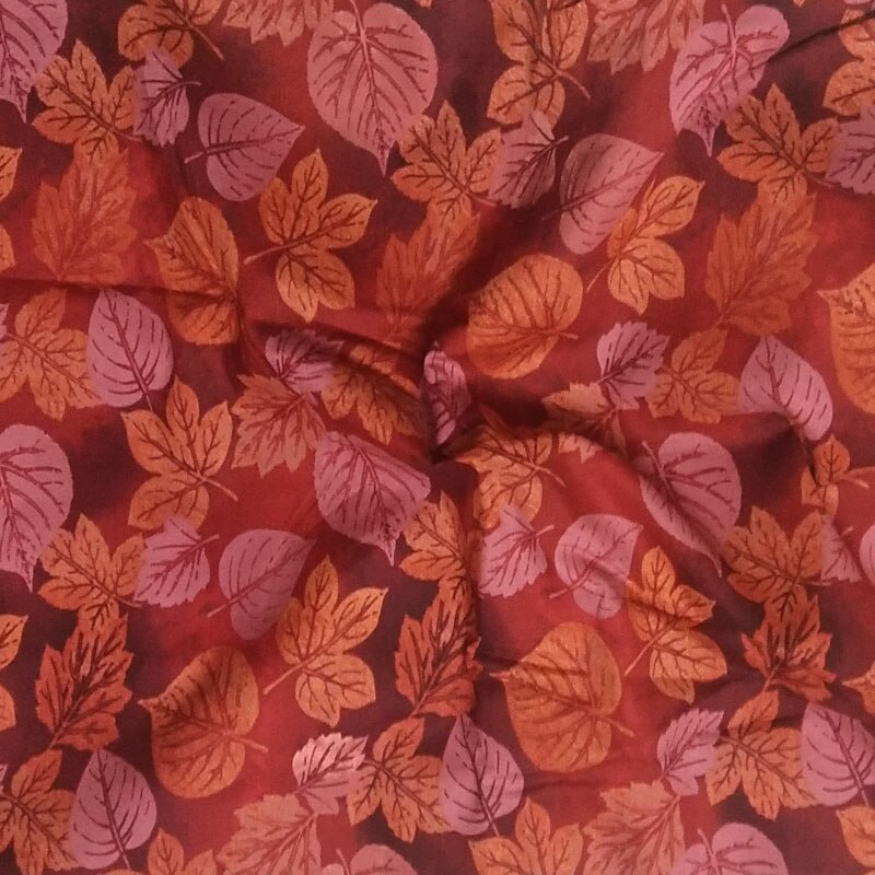 Pretty Autumn Brown Maple Leaf Printed Cotton Fabric 50x105cm Leaves Fabric Patchwork Cloth Bag Party Home Decoration