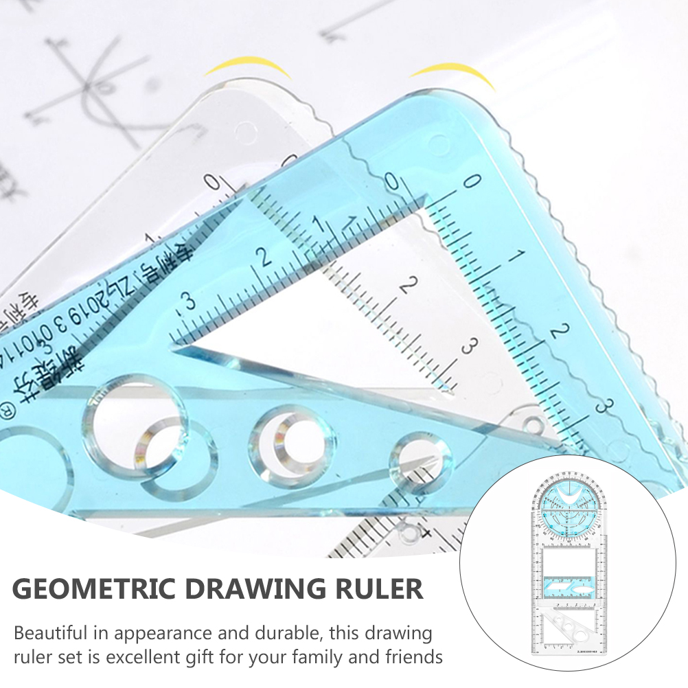 1 Set Geometric Drawing Ruler Students Drawing Ruler Drafting Drawing Ruler