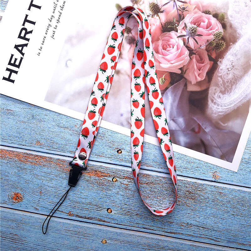 Fruit watermeloen Neck Strap Lanyards voor sleutels Id-kaart Gym Mobiele Telefoon Bandjes USB badge houder DIY Hang Rope Lariat lanyard