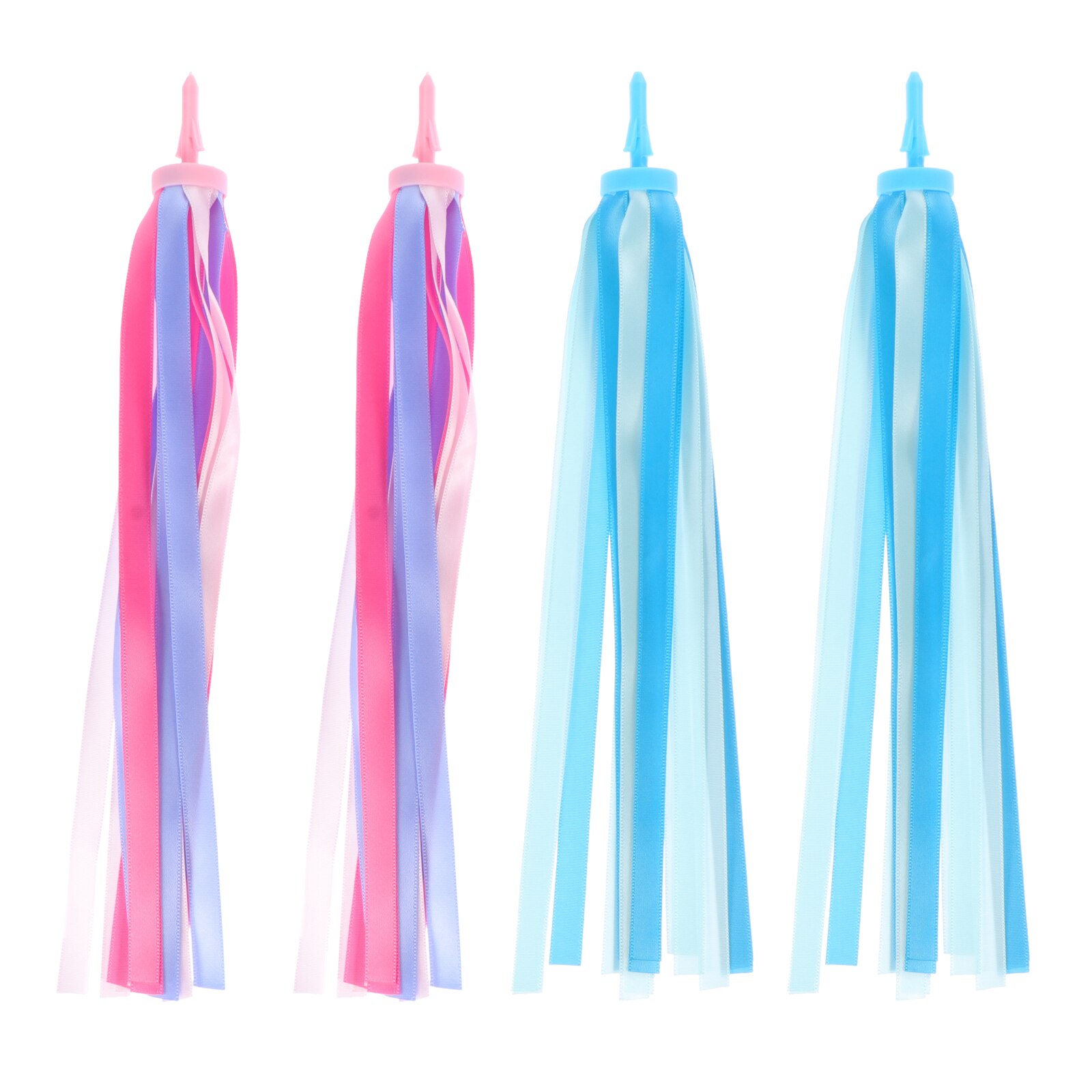 2 Pairs of Bike Color Streamers Delicate Handlebar Ribbon Bike Handle Streamer: Blue purple