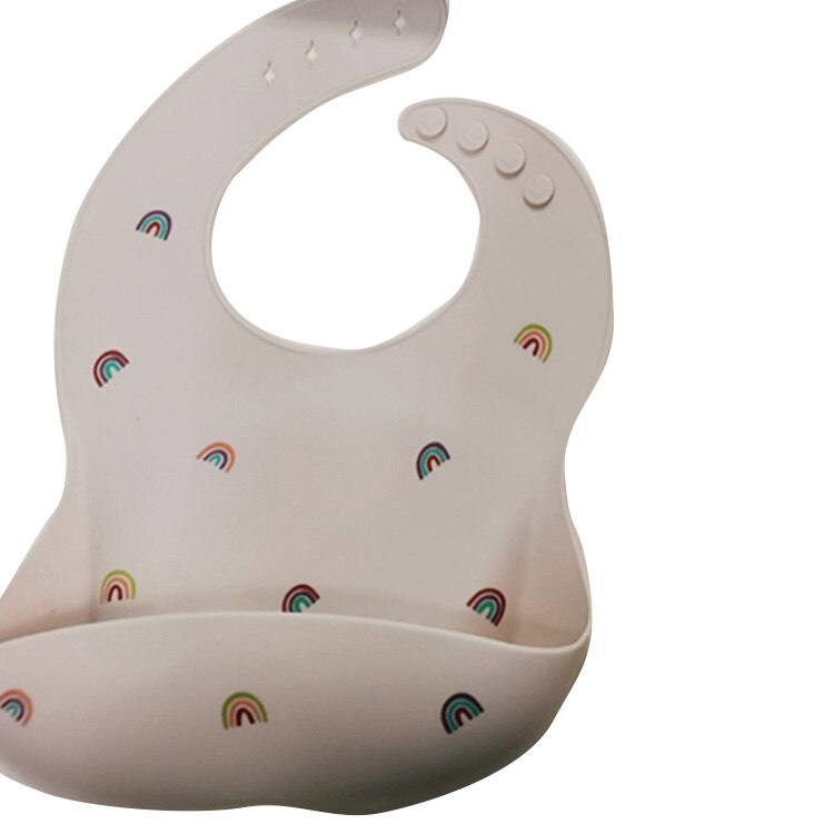 Juego de vajilla antideslizante para bebé, plato de silicona suave con ventosa, taza, baberos, cuchara y tenedor, sin BPA, 4/6/8 piezas platos platos para bebé: Rainbow