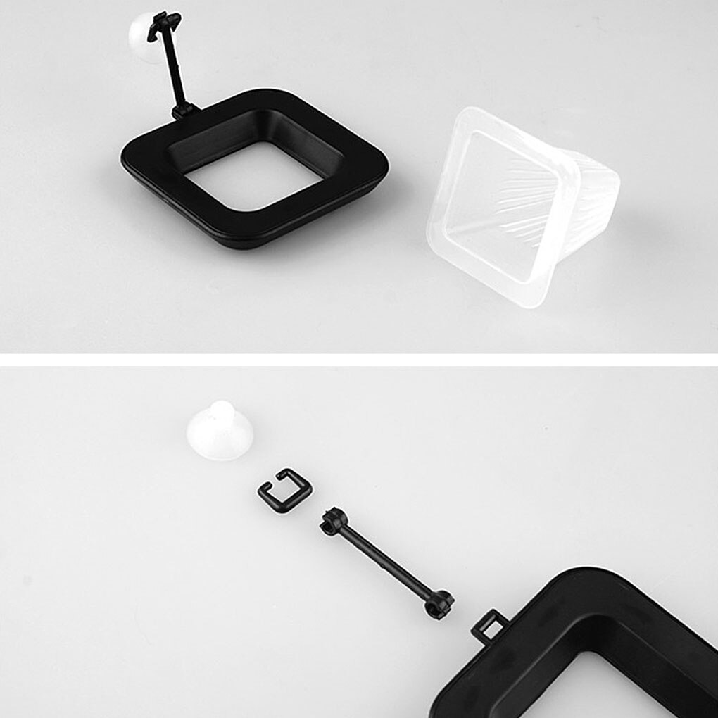 Aquarium Fish Tank Red Worm Feeder Funnel Feeding Ring Live Food Floating Plastic Basket with Suction Cup