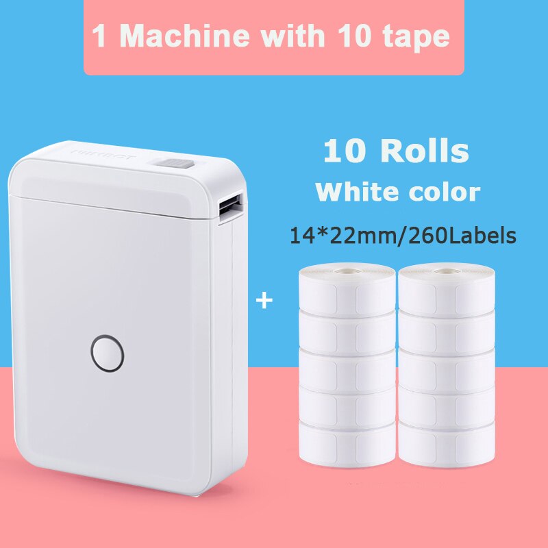 Niimbot D110 Label Maker Price Sticker Portable Bluetooth Thermal Label Printer and USB Cable DIY Date Sticker Label Machine: 10 rolls