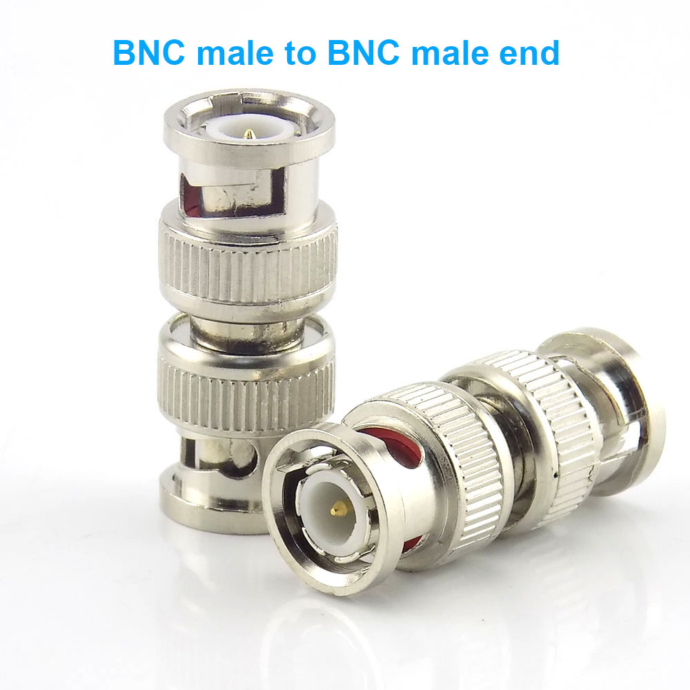 1Pcs Bnc Rca Male Female Naar Bnc Rca Mannelijke Vrouwelijke Adapter Plug Coax Kabel Video Audio Draad Converter Connector voor Cctv Camera W1: Donkergrijs