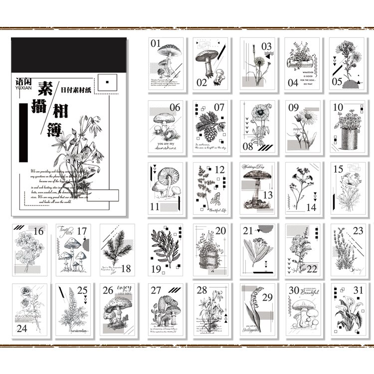 Vanyi 12 designs samling år bokstav fyrkantig diy hangtag scrapbooking/korttillverkning/journalföringsprojekt med hålkort: 10