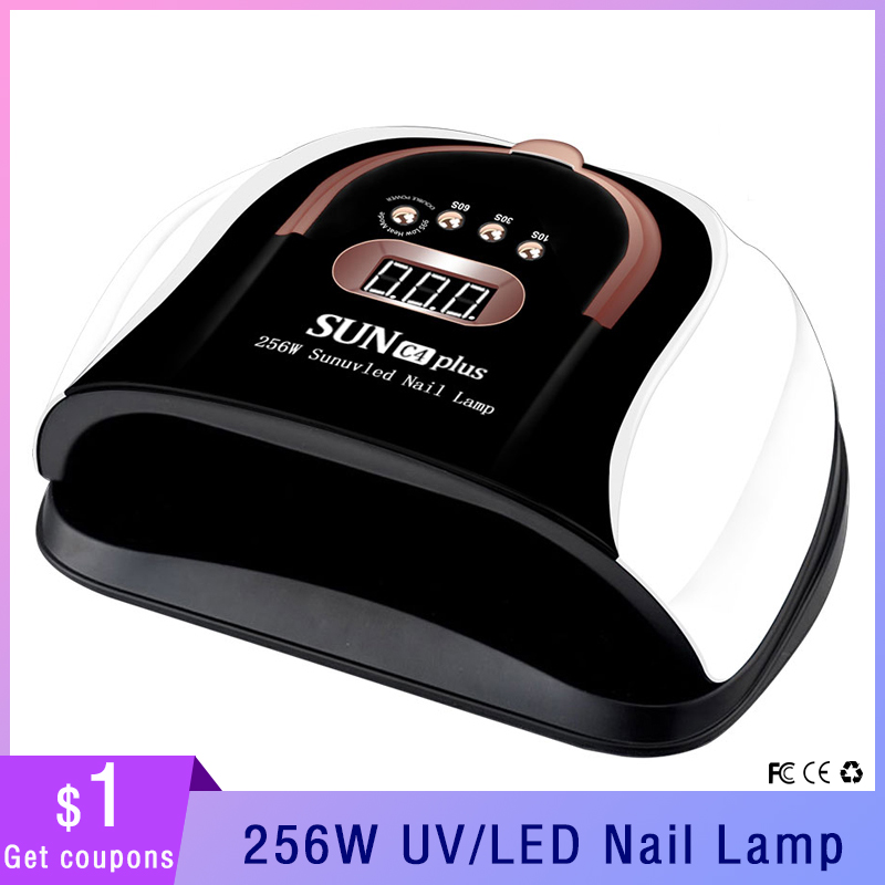 SUNC4 Plus-Lámpara LED para secado de uñas, 256/72W, 57/36 LED, UV, para esmalte de Gel, temporizador de 10/30/60/99S, herramienta de manicura con Sensor automático