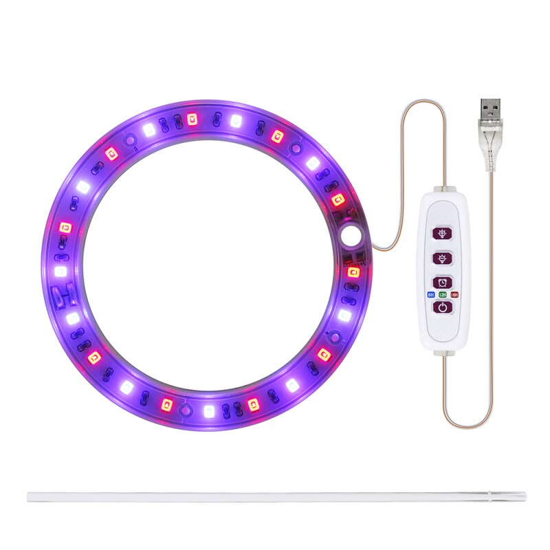 Luz LED de espectro completo para cultivo de plantas, lámpara Phyto Grow, USB, 5V, iluminación para crecimiento de plantas de interior: 09