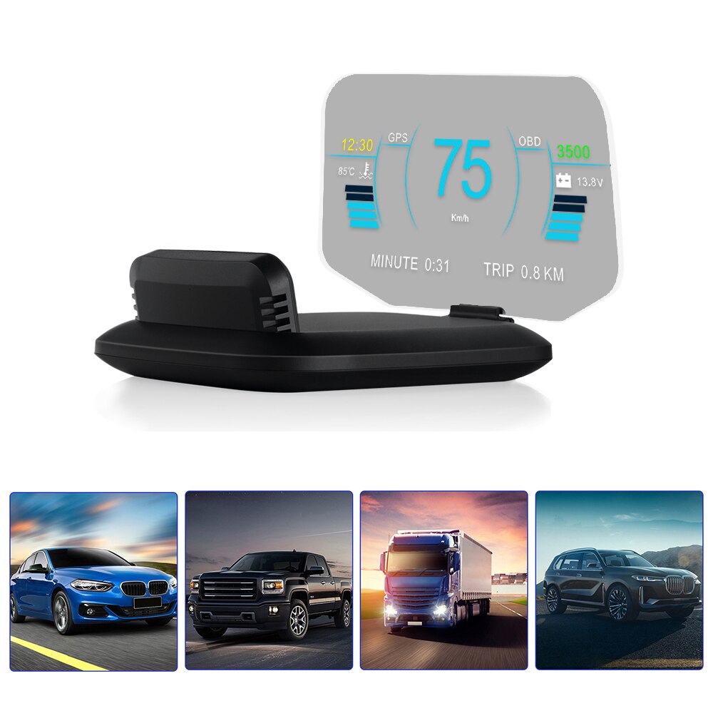 Projection Speedometer Projector Digital Car Speedometer Water Oil Temp R... – Grandado
