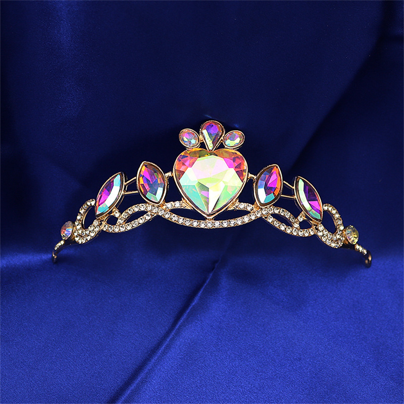 Tiaras y coronas de boda para novia, diadema de princesa con diamantes de imitación brillantes, joyería para el cabello para de cumpleaños para mujeres y niñas, diademas de cristal