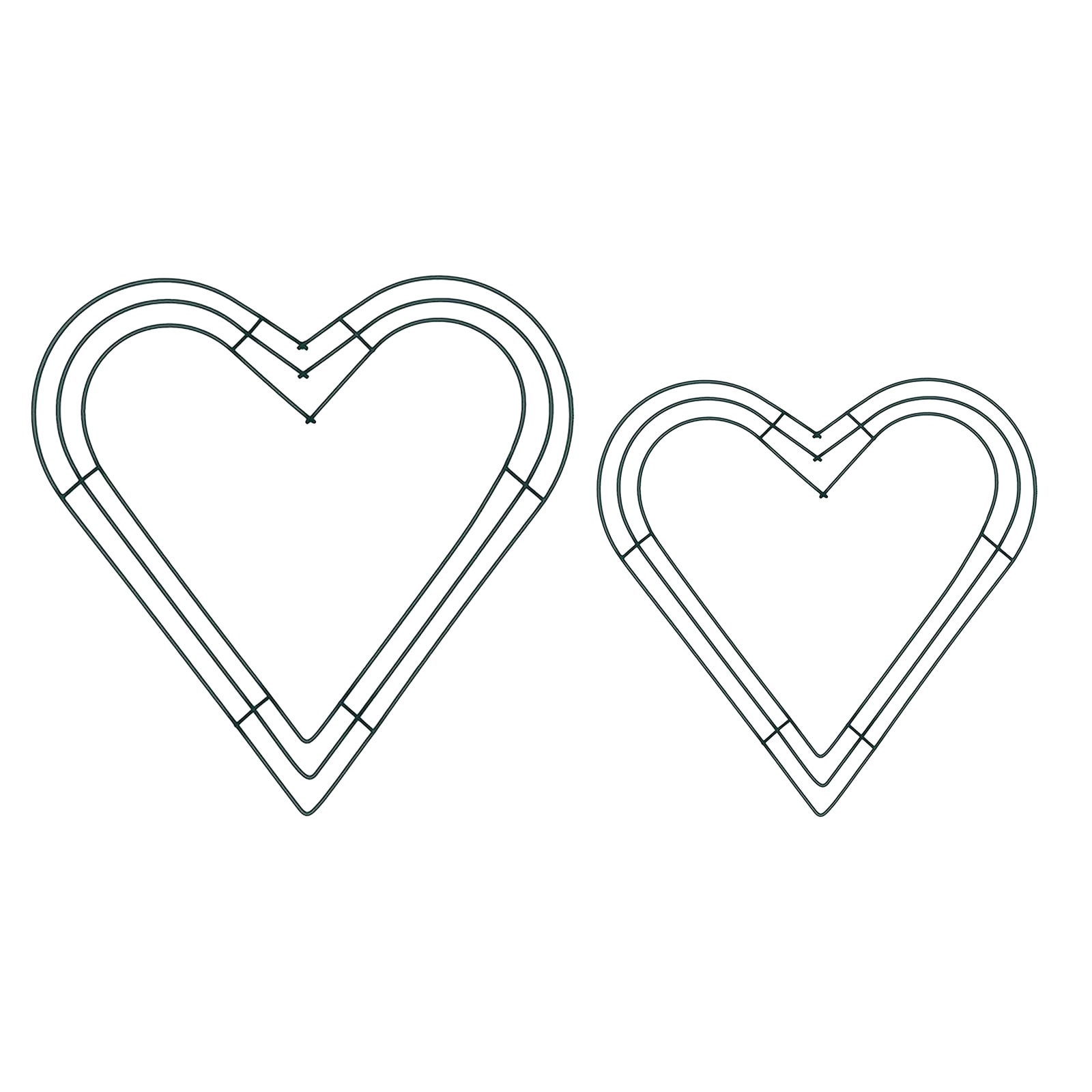 Metal Heart Wire Floral Wreath Frame Craft DIY Year Wedding