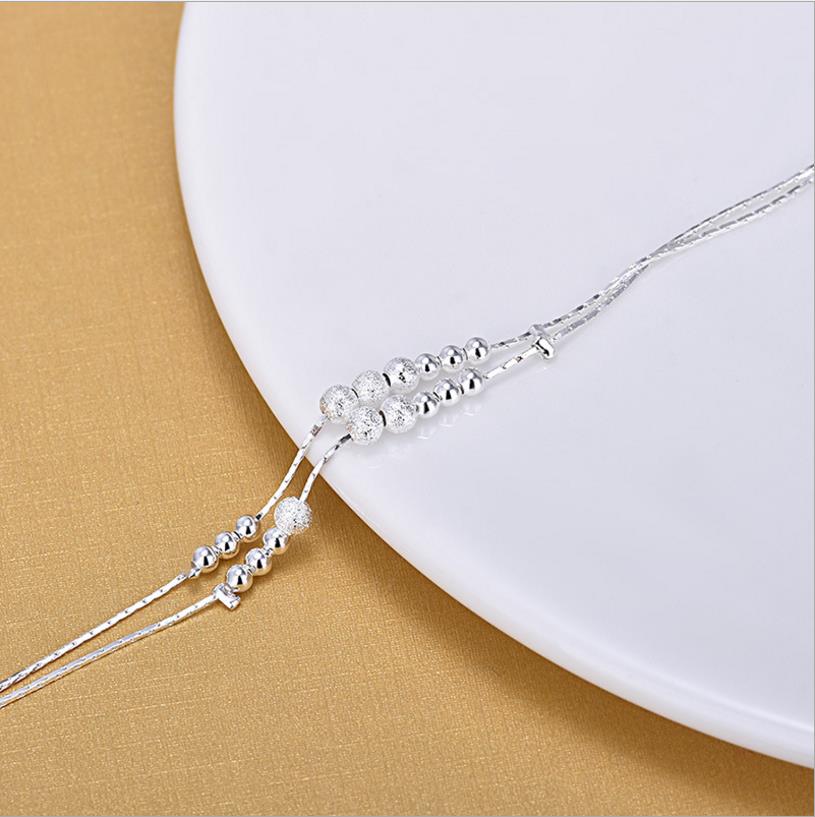 TJP Neue 925 Silber Armbänder Für Frauen Hochzeit Partei Schmuck oben Silber Fußkettchen Mädchen Zubehör Heiße Dame