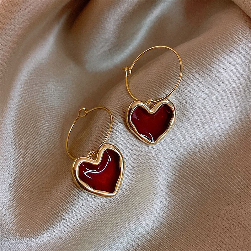 Pendientes marrones Vintage mate para mujer, aretes colgantes de Metal a la , joyería de tendencia , novedad de otoño e invierno: 5