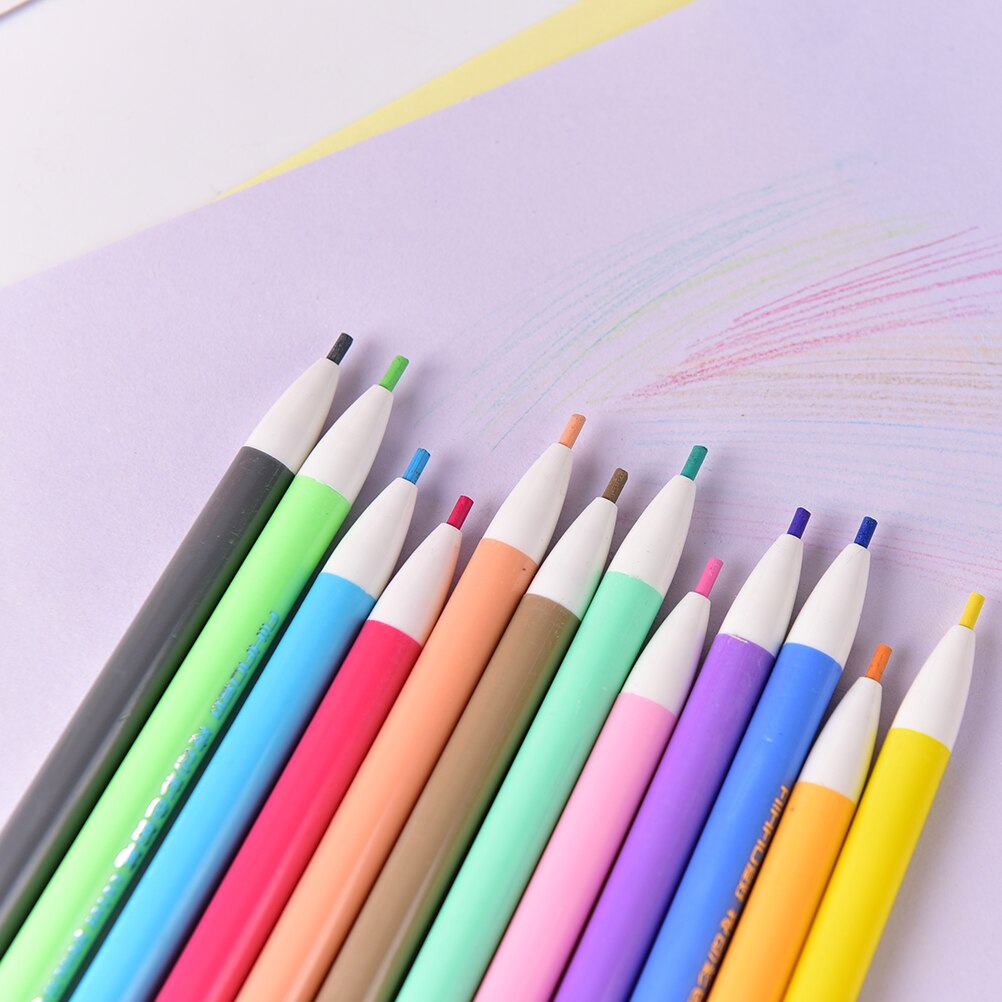12 Colors School w45 w48 color w16 Kids Mechanical Pencil