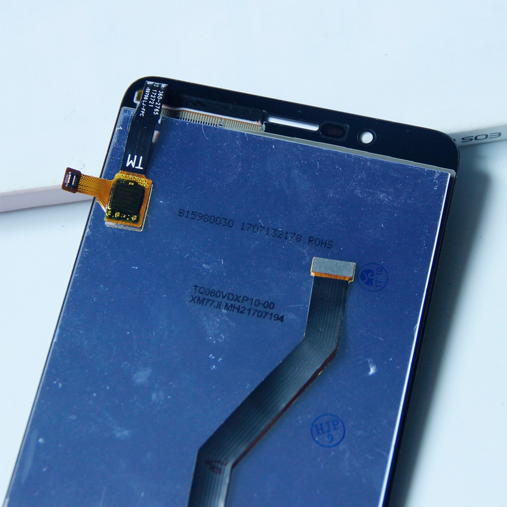 Para zte lâmina z max z982 display lcd tela de toque assembléia substituição com quadro