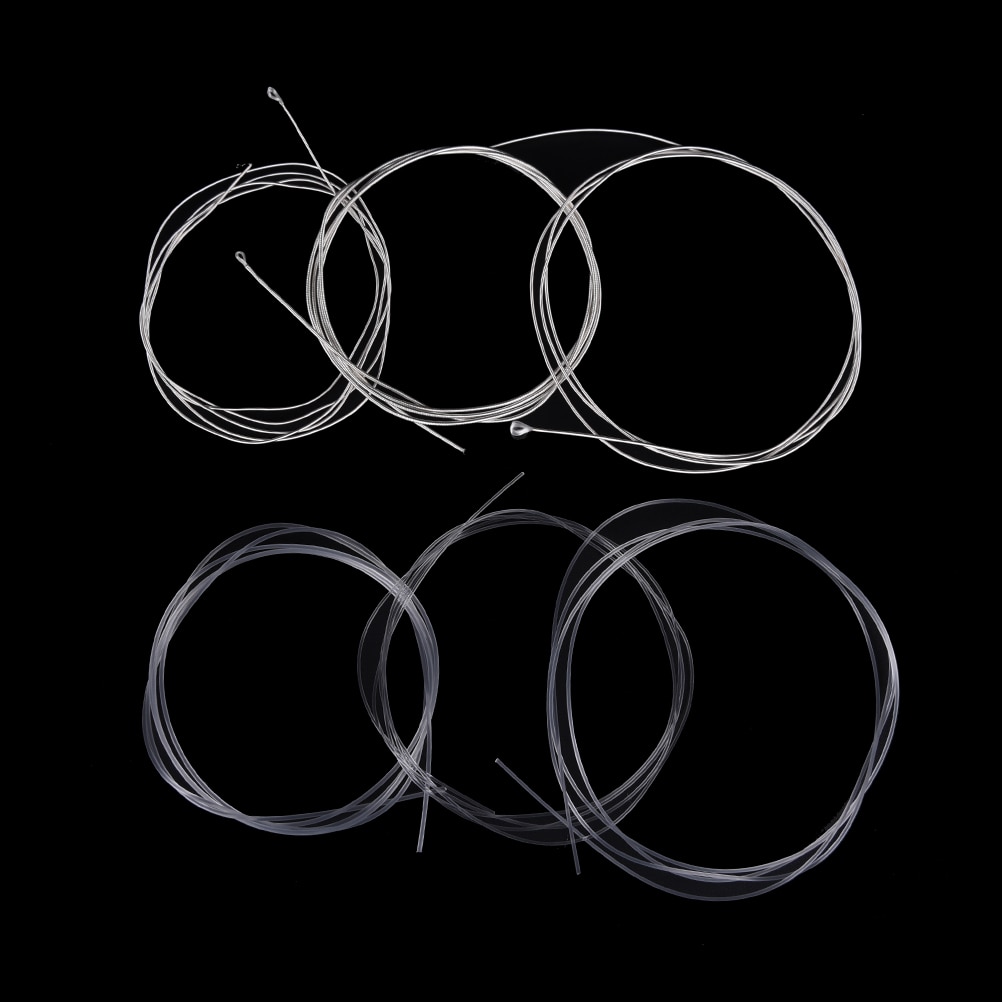 6 Pcs 1M Guitar Strings Nylon Silver Plating Set Super Light Guitarra Replacements Classic Acoustic Guitar Parts Accessories