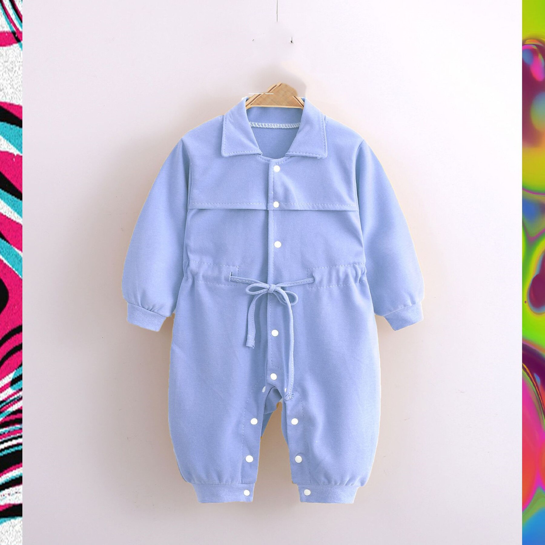 Boy Girl Jumpsuit Kids overalls Jerse Toddler Cotton Long Sleeve Romper Children Home Clothes Pajamas Baby Cute Sleepwear: Yellow / 73CM