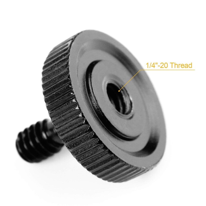 Daumen Schraube Kamera schnell Freisetzung 1/4 zoll Flügelschraube L Halterung Schraube montieren Adapter Unterseite 1/4 zoll-20 Innengewinde (Pack von 2)