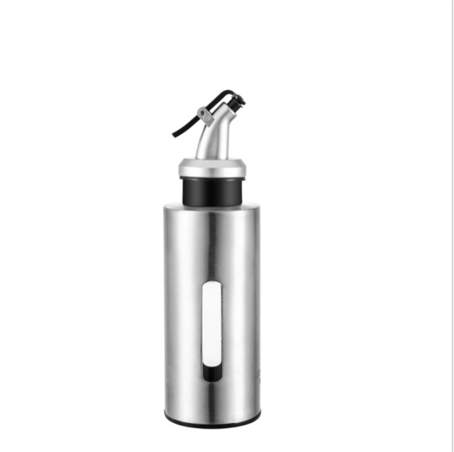 Distributeur de bouteille d'assaisonnement de cuisine bouteilles de burette d'olive récipient de vinaigre bouteille de distributeur d'huile en acier inoxydable étanche: Small