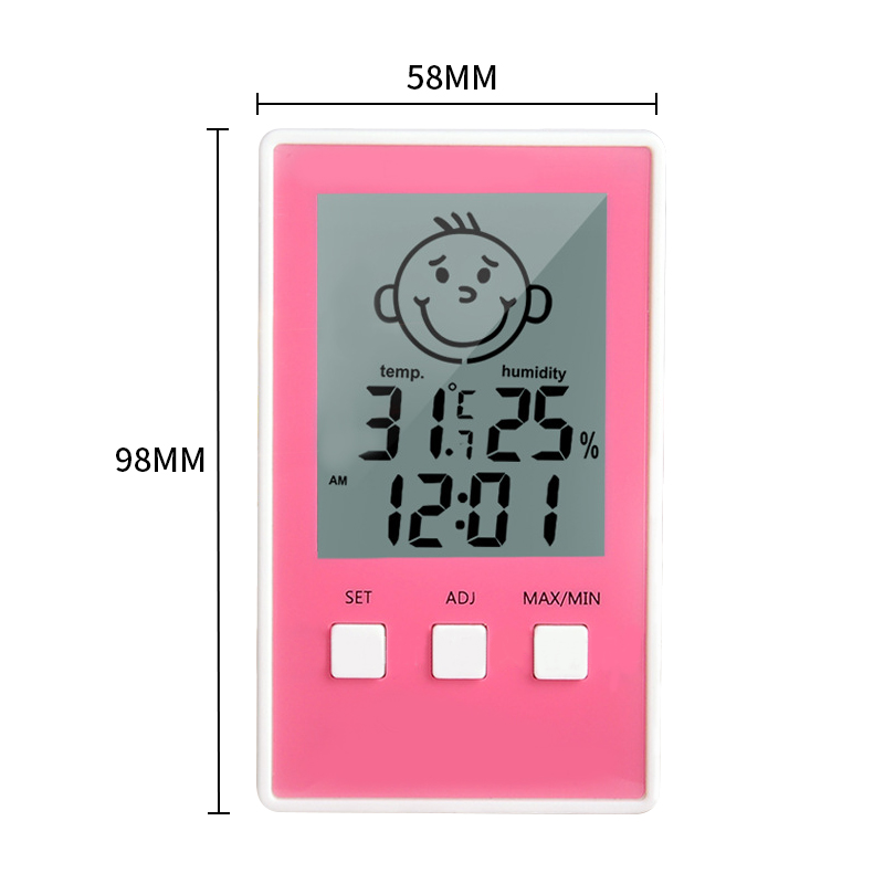 Digitalt termometer hygrometer indendørs udendørstemperatur fugtighedsmåler c / f lcd display sensor probe vejrstationer