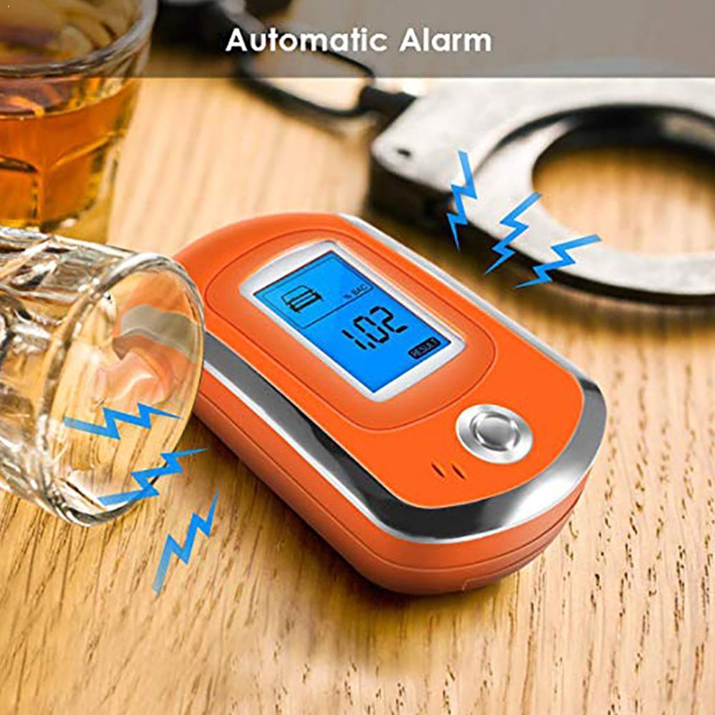 Digital Breath Alcohol Tester Breathalyzer Breathalyser Alcohol Police with 5 with Mouthpieces Dispaly LCD Par I4S2