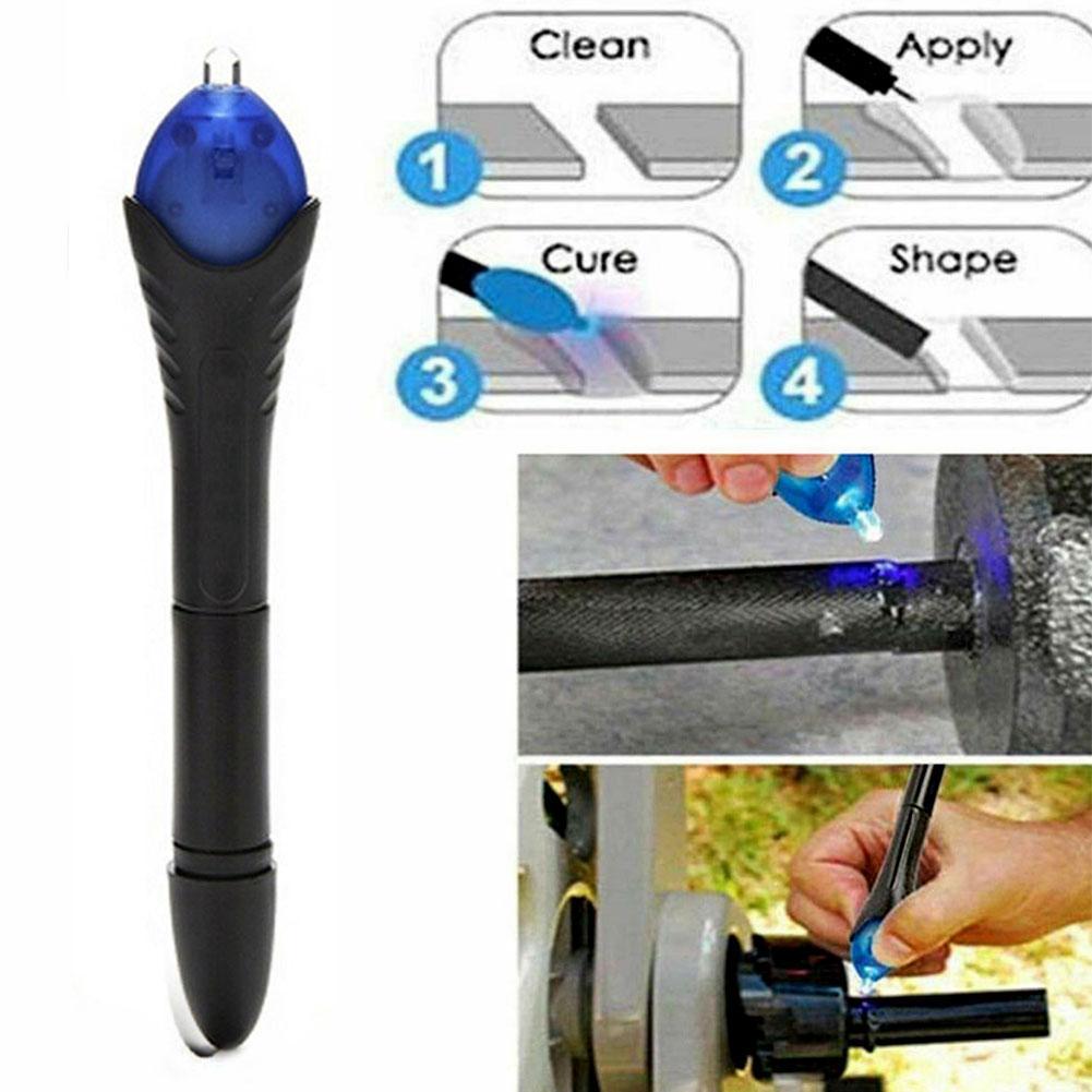 Pluma de pegamento líquido de pegado rápido de 5 segundos herramienta de reparación de luz UV pegamento líquido compuesto de plástico superalimentado por soldadura con Dip D9R4