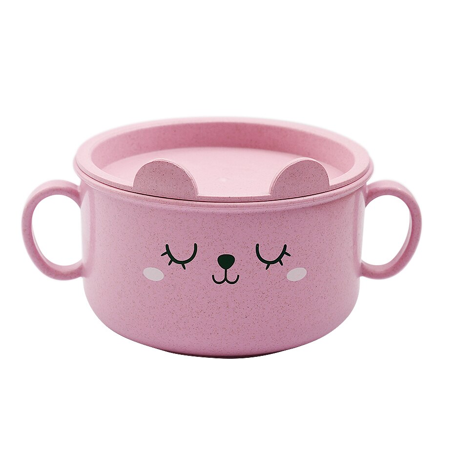 Kids'Bowl, Plate, Food Container, Packing Vegetable, Baby Feeding Bowl, Child Feeding Plate and Cutlery: Pink bowl