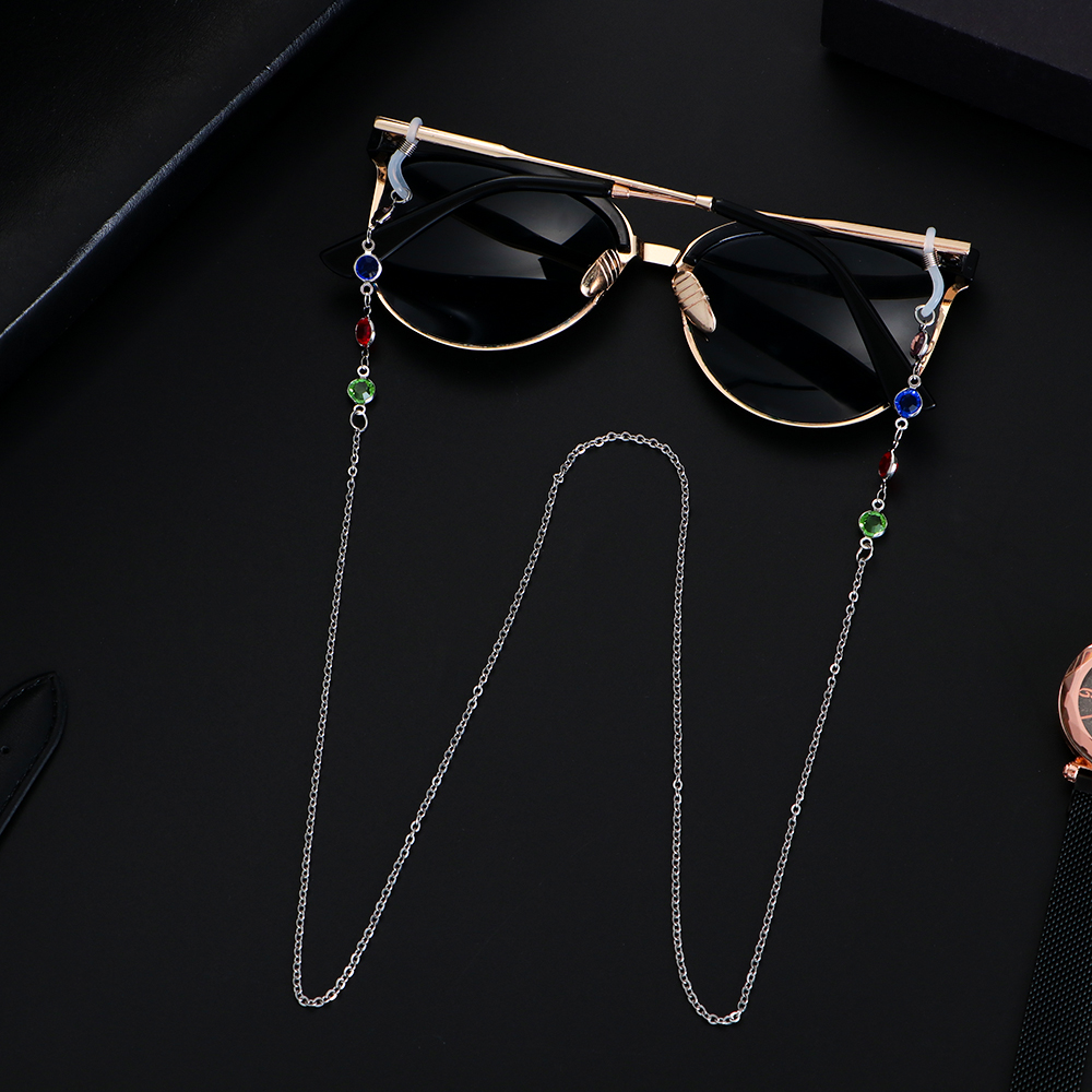 1PC Women Pearls Sunglasses Chains Gold Eyeglasses Chains Sunglasses Holder Necklace Eyewear Retainer Accessories: 3-BZ1313