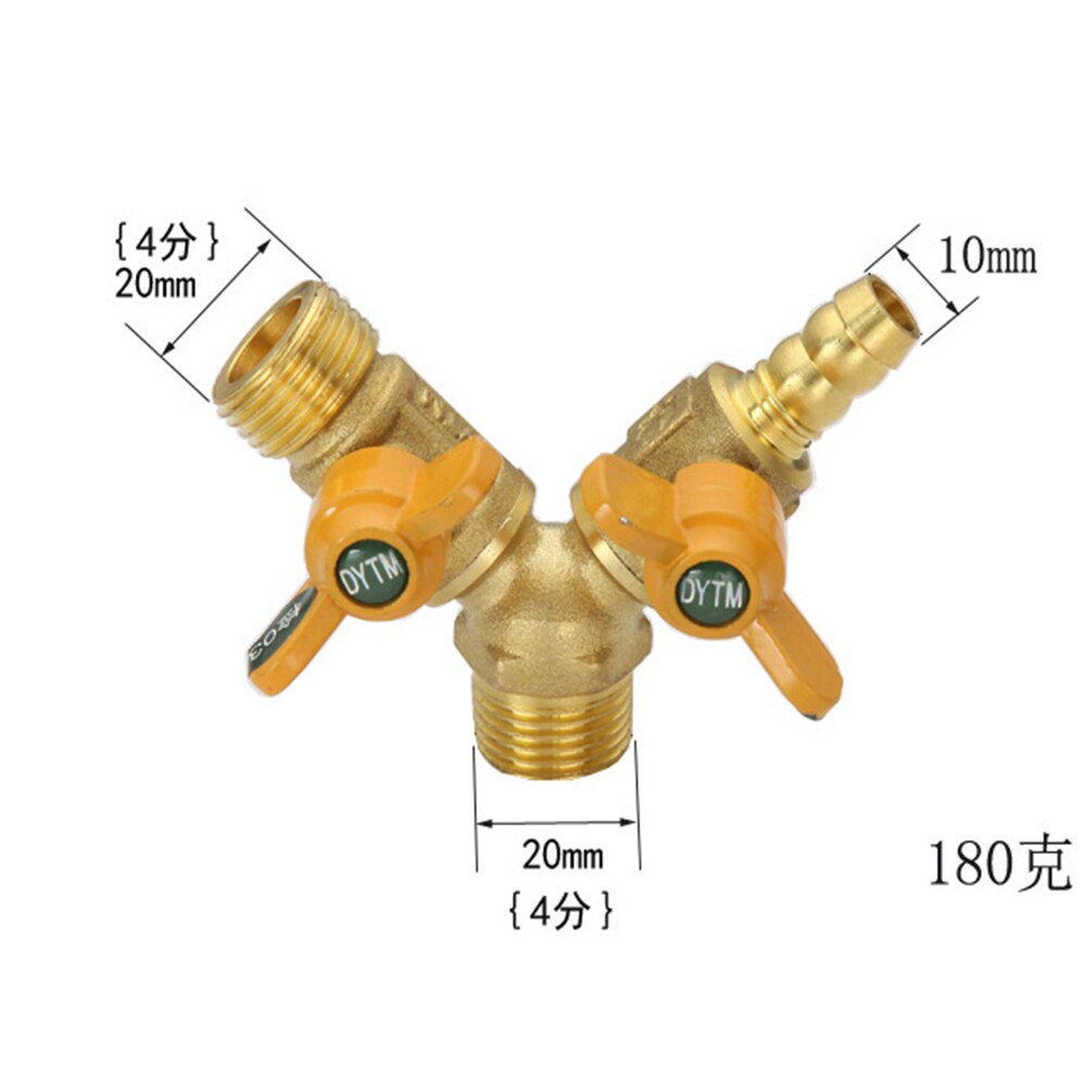 Alle Koperen 4 Punten Gas Klep Koperen Kogelkraan Kern Innerlijke En Draad Tee Gas Natural Gas Schakelaar Kogelkraan