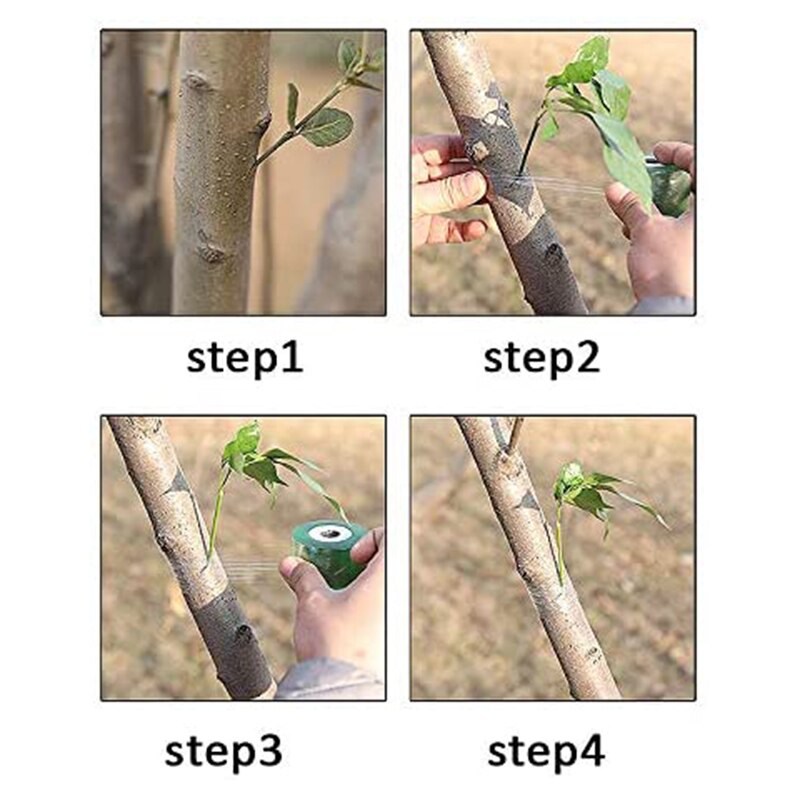 Cinta para injertos de árboles frutales, película para injertos de vivero, a prueba de humedad, estirable, autoadhesiva