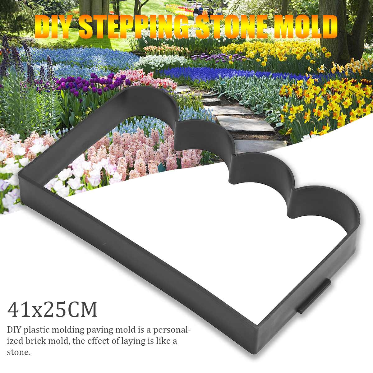 DIY Stepping Stone Mold 16 Inch Concrete Paving Molds Pathway Outdoor Garden Decor Cement Brick Pavement Mold DIY Path Maker