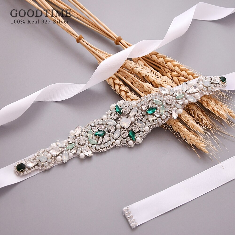 Luxe Handgemaakte Gekleurde Strass Riem Bridal Wedding Riemen Bloem Satijn Trouwjurk Lint Riem Bruidsmeisje Vrouwen Dress Up