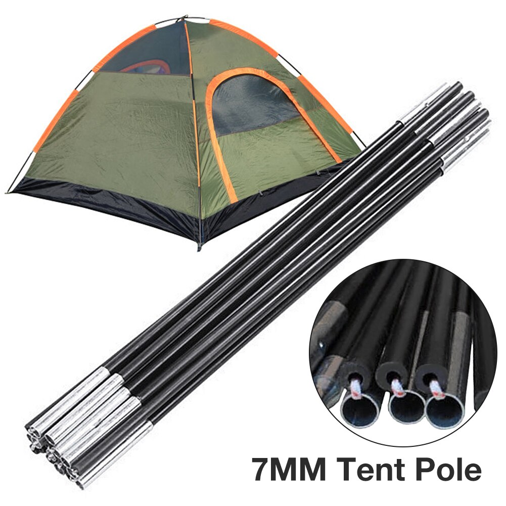 1 Set 2 Tent Poles 7MM Tent Pole Fiberglass Rod Curved Tent Support PoleArc Tent Rod Accessories For Outdoor Camping Supplies