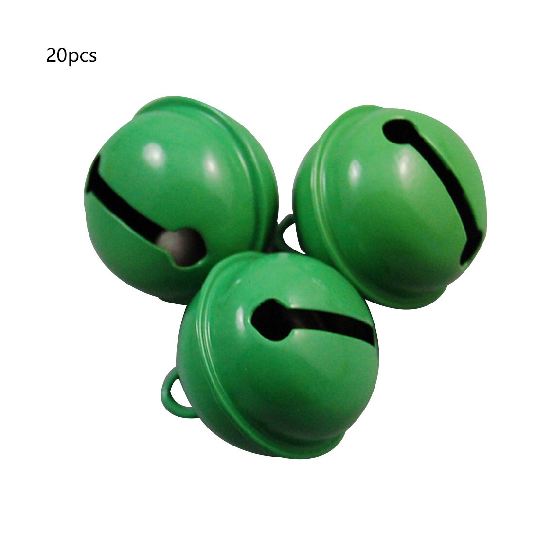Décorations clochette Jingle en métal en fer | 22mm, 20 pièces colorées, décoration de noël, pendentifs pour animaux de compagnie, accessoires artisanaux faits à la main pour bricolage: green